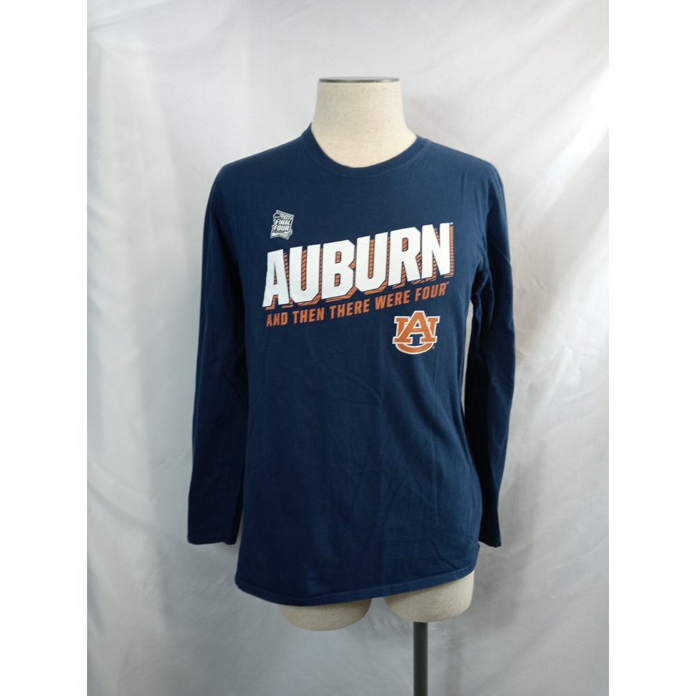 Auburn Final Four T-shirt Mens Large Long Sleeve Fanatics Blue Orange White